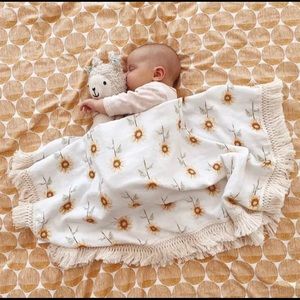 Fringe Swaddle Blanket
